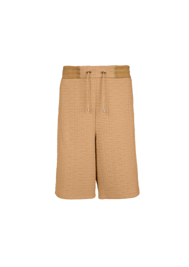 Bermuda shorts with embossed Balmain monogram